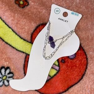 Amethyst anklet set